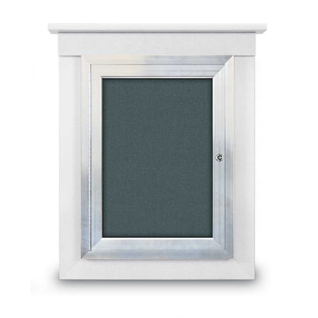 United Visual Products Sliding Glass Enclosed Letterboard, 72"x3 UV9007ACS-BLACK-GREYVL